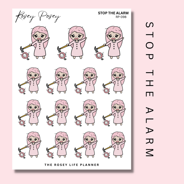 STOP THE ALARM | ROSEY POSEY | CLEAR MATTE & MATTE | RP-098