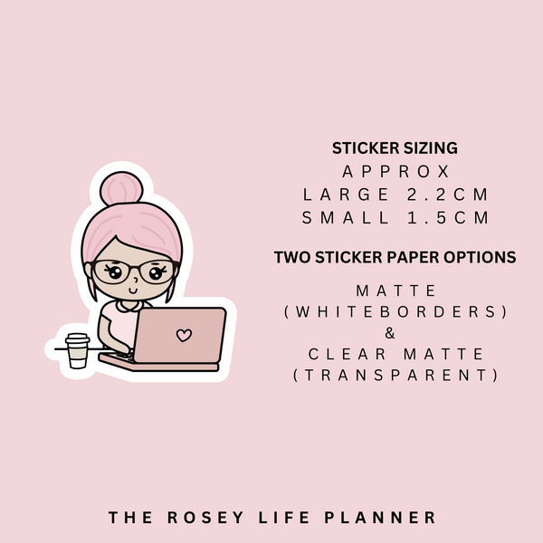 WORK / COFFEE | ROSEY POSEY | CLEAR MATTE & MATTE | RP-051