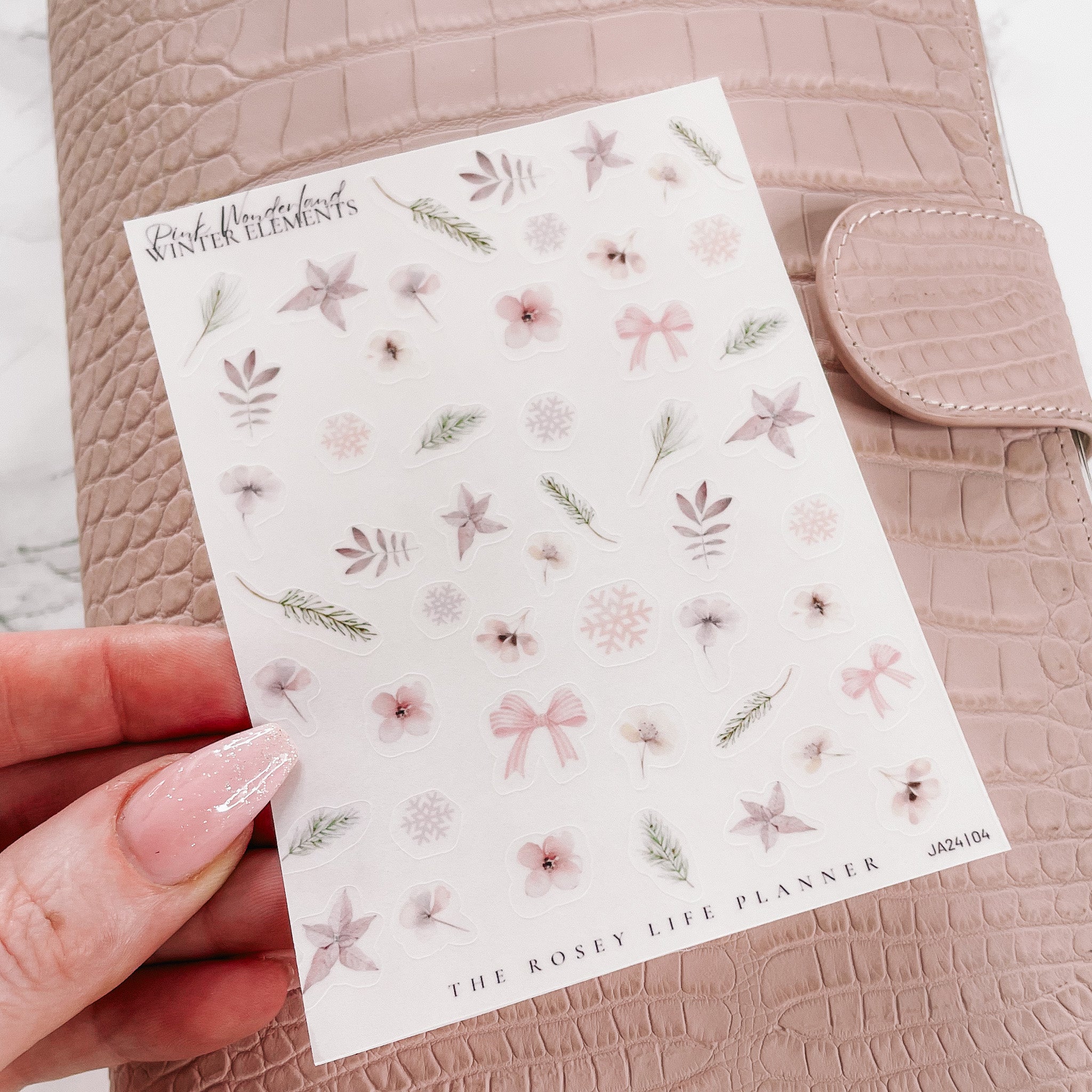 PINK WONDERLAND | DECO STICKERS | SHEET 4 | CLEAR/ MATTE | JAN24 COLLE ...