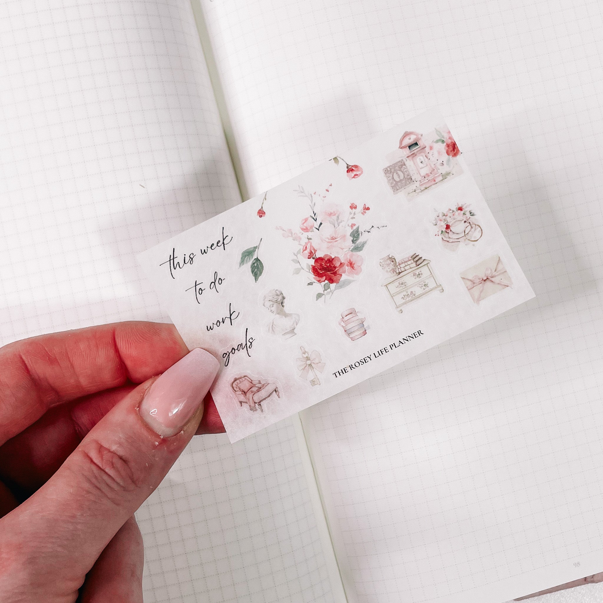 FEB25 | DECO STICKERS | MINI SHEET DECO CLEAR MATTE – theroseylifeplanner