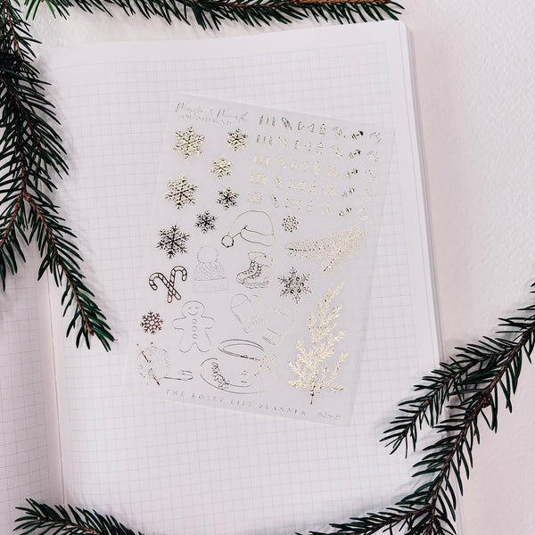 DECO STICKERS  | SHEET 22  | CLEAR/ MATTE  | DECEMBER 2025 COLLECTION