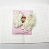 BOW PLANNER CLIP | WHITE FUR