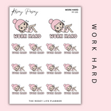 WORK HARD | ROSEY POSEY | CLEAR MATTE & MATTE | RP-168