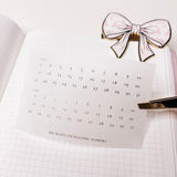 JAN26 | MINI SHEET GOLD & BLACK NUMBERS