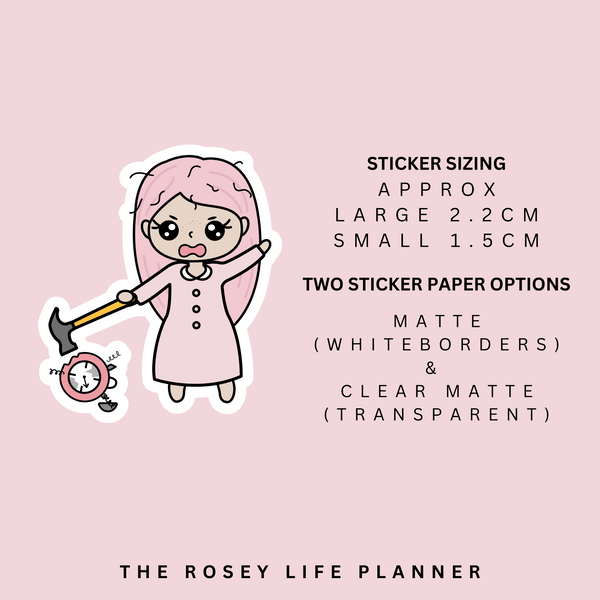 STOP THE ALARM | ROSEY POSEY | CLEAR MATTE & MATTE | RP-098