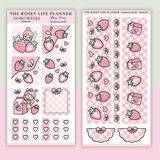 STICKER KIT |  Strawberry Milk | WEEKLY | COMPACT- HOBONICHI WEEKS - A6 - PASSPORT