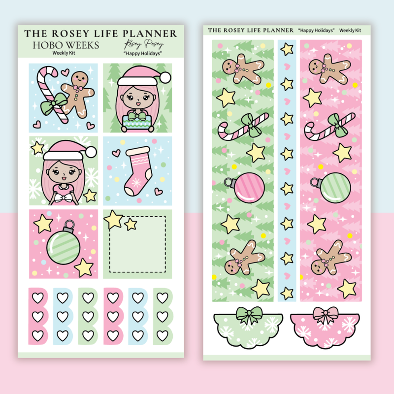 STICKER KIT | Happy Holidays | WEEKLY | COMPACT- HOBONICHI WEEKS - A6 - PASSPORT