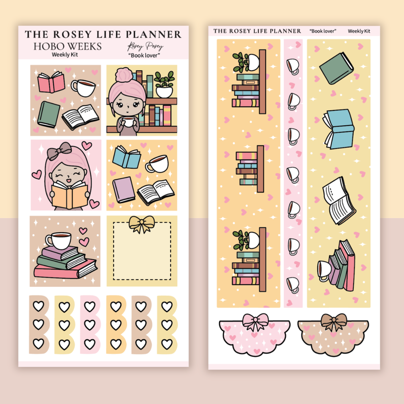 STICKER KIT | BOOK LOVER | WEEKLY | COMPACT- HOBONICHI WEEKS - A6 - PASSPORT