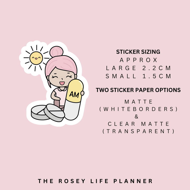 AM MEDS | ROSEY POSEY | CLEAR MATTE & MATTE | RP-017