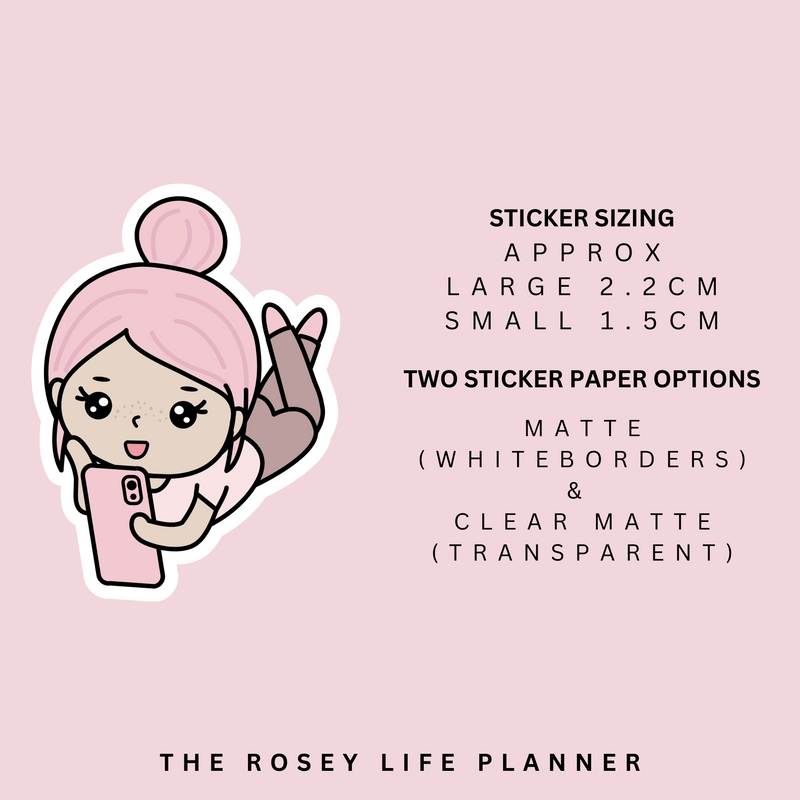SCROLLING | ROSEY POSEY | CLEAR MATTE & MATTE | RP-106