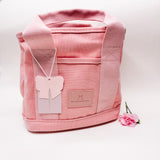 ROSEY PLANNER MINI CARRY CADDY | STATIONARY ORGANIZER | PINK CANVAS