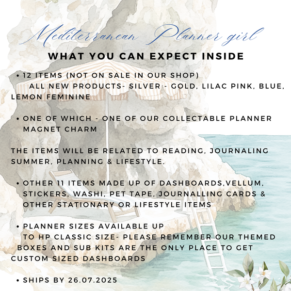 BOX PRESALE : Mediterranean Planner Girl | THEMED MYSTERY BOX