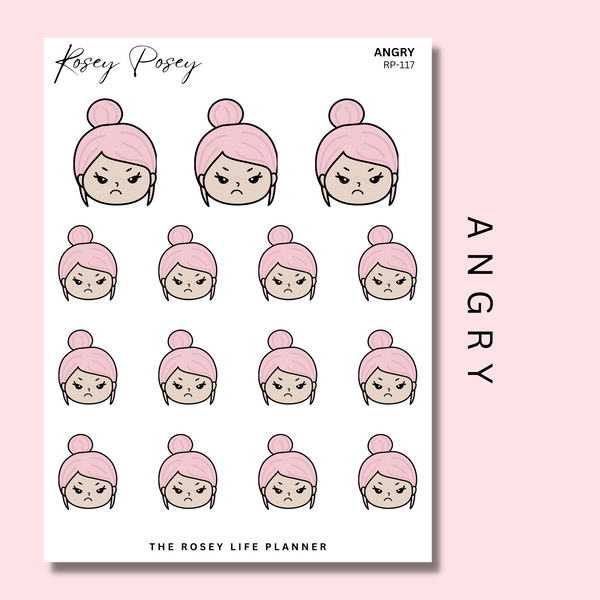 ANGRY | ROSEY POSEY | CLEAR MATTE & MATTE | RP-117