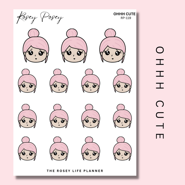 OHHH CUTE | ROSEY POSEY | CLEAR MATTE & MATTE | RP-119