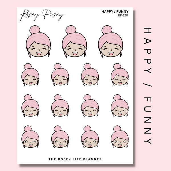 HAPPY / FUNNY | ROSEY POSEY | CLEAR MATTE & MATTE | RP-120