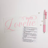 SHIRT TRANSFER STICKERS | LOVELIE | ANNIVERSARY COLLECTION