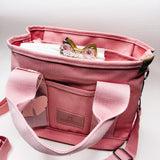 ROSEY PLANNER MINI CARRY CADDY | STATIONARY ORGANIZER | PINK CANVAS