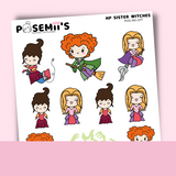 HP SISTER WICHES EMOTI GIRLS  | POSEMII CHARACTER STICKERS | 7 OPTIONS