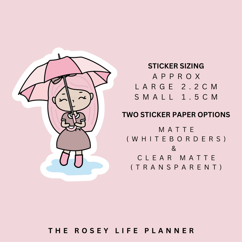 RAIN | ROSEY POSEY | CLEAR MATTE & MATTE | RP-131 – theroseylifeplanner