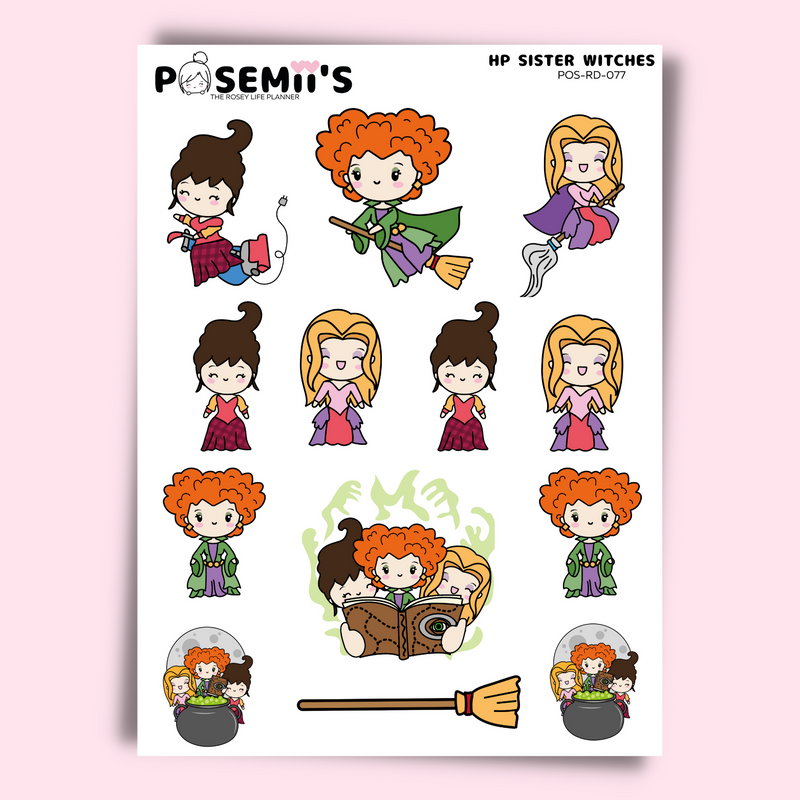 HP SISTER WICHES EMOTI GIRLS  | POSEMII CHARACTER STICKERS | 7 OPTIONS