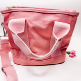 ROSEY PLANNER MINI CARRY CADDY | STATIONARY ORGANIZER | PINK CANVAS