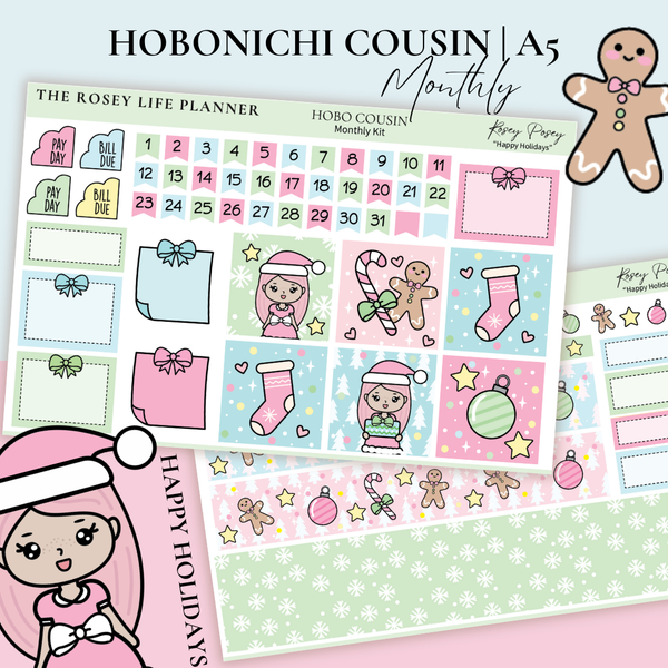 STICKER KIT | Christmas | MONTHLY | A5 - HOBONICHI COUSIN - B6