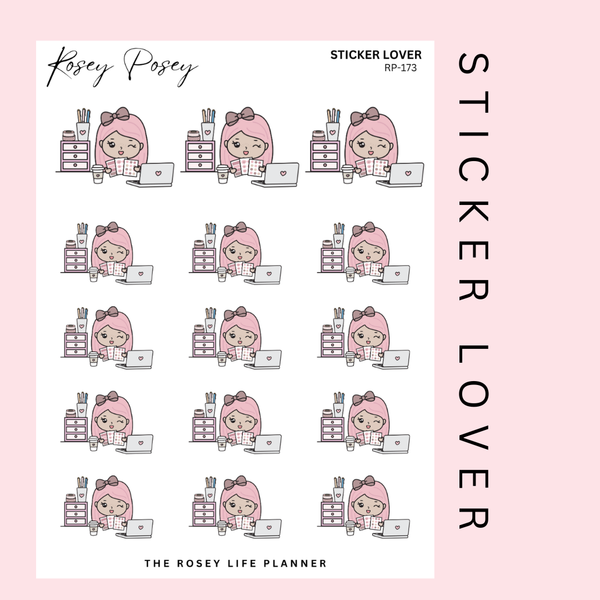 STICKER LOVER | ROSEY POSEY | CLEAR MATTE & MATTE | RP-173