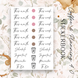 Sticker Book | VOL.2 | Coffee & Planning 4.0
