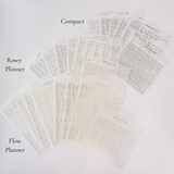 DATE STICKERS FOR UNDATED PLANNERS & NOTEBOOKS | GOLD, BLACK OR ROSE GOLD