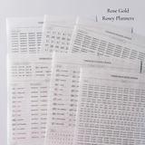 DATE STICKERS FOR UNDATED PLANNERS & NOTEBOOKS | GOLD, BLACK OR ROSE GOLD
