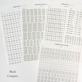 DATE STICKERS FOR UNDATED PLANNERS & NOTEBOOKS | GOLD, BLACK OR ROSE GOLD
