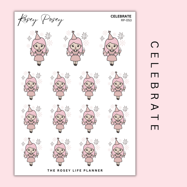 CELEBRATE | ROSEY POSEY | CLEAR MATTE & MATTE | RP-053