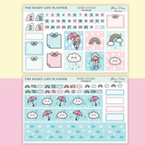 STICKER KIT | Rainy | MONTHLY | A5 - HOBONICHI COUSIN - B6