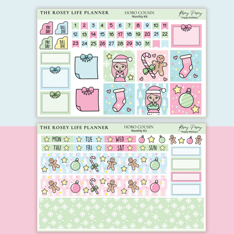 STICKER KIT | Christmas | MONTHLY | A5 - HOBONICHI COUSIN - B6