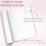 PREORDER | 2027 | FLOW WEEKLY | B6 | 52 GSM TOMOE RIVER PAPER
