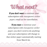 ***** DELUXE SUPREME KIT ***** MONTHLY SUBSCRIPTION | MARCH 2026