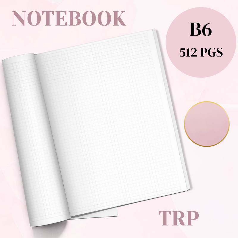B6 NOTEBOOK | 512 PAGES - 52 GSM TOMOE RIVER PAPER | PINK