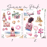 SUMMER IN PINK COLLECTION | DECO STICKERS | Clear Matte