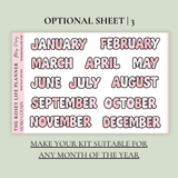 STICKER KIT |  Strawberry Milk | MONTHLY | A5 - HOBONICHI COUSIN - B6