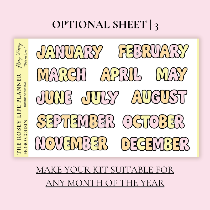 STICKER KIT | Daisy Lover | MONTHLY | A5 - HOBONICHI COUSIN - B6