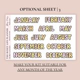 STICKER KIT | BOOK LOVER | MONTHLY | A5 - HOBONICHI COUSIN - B6