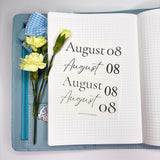 AUG26 | MINI SHEET CLEAR MATTE - SCRIPT STICKERS SILVER OR BLACK