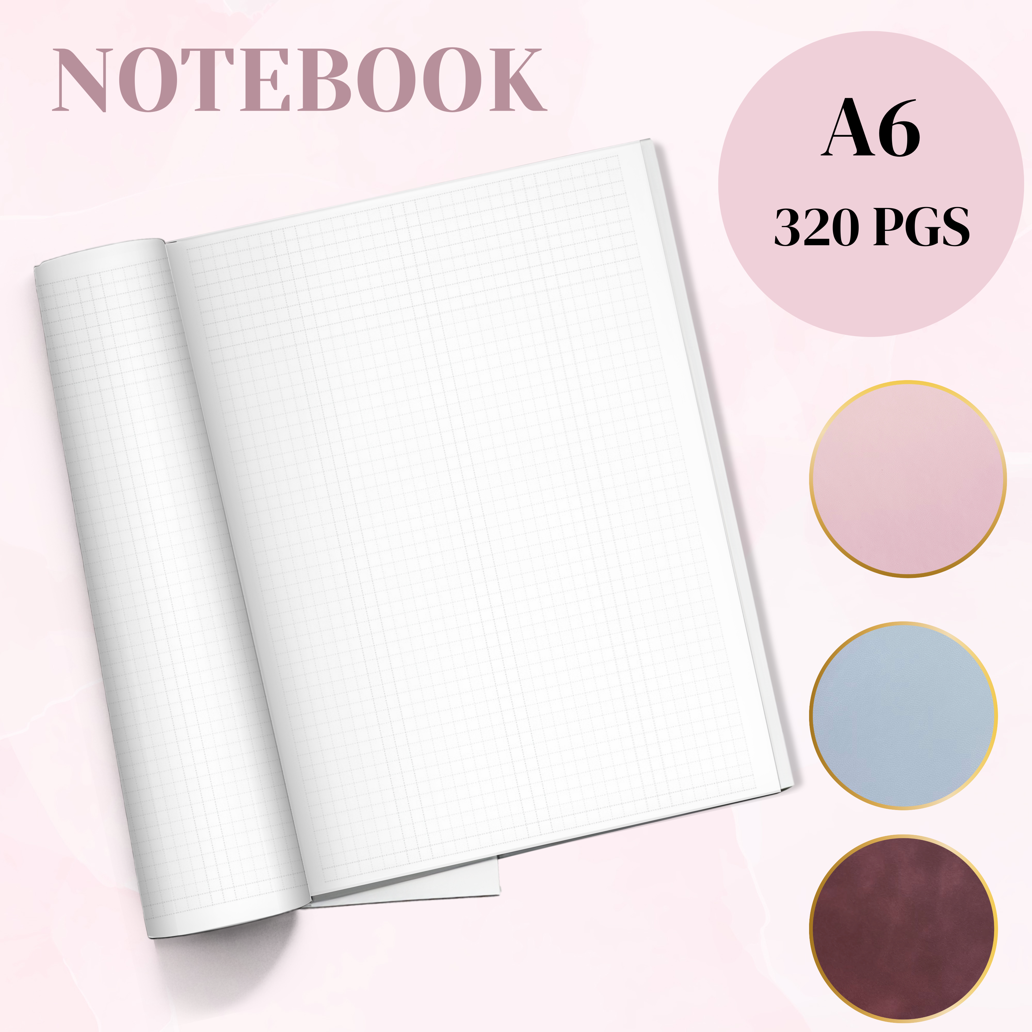 A6 NOTEBOOK | 320 PAGES - 52 GSM TOMOE RIVER PAPER – theroseylifeplanner