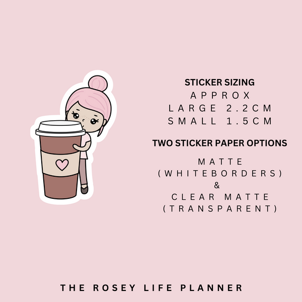 TAKEAWAY COFFEE | ROSEY POSEY | CLEAR MATTE & MATTE | RP-062