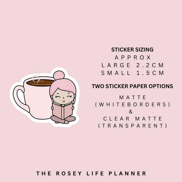 READING / COFFEE | ROSEY POSEY | CLEAR MATTE & MATTE | RP-064