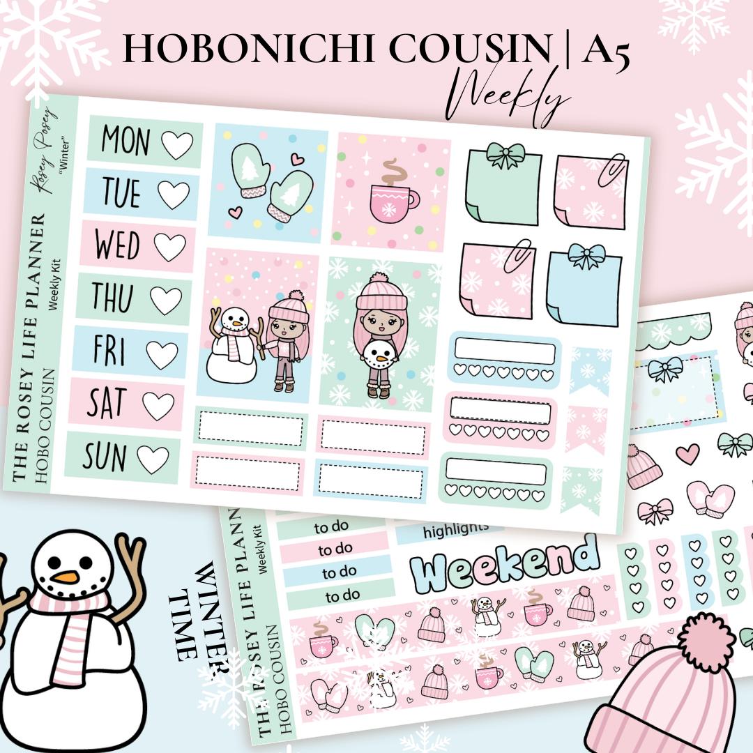 STICKER KIT | Winter | WEEKLY | A5 - HOBONICHI COUSIN - B6 ...