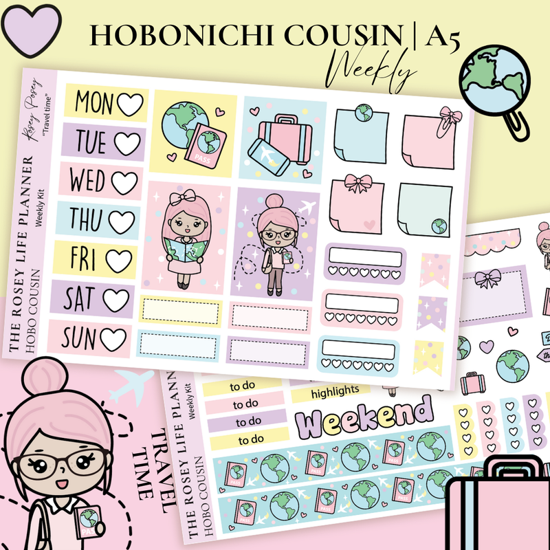 STICKER KIT | Travel | WEEKLY | A5 - HOBONICHI COUSIN - B6