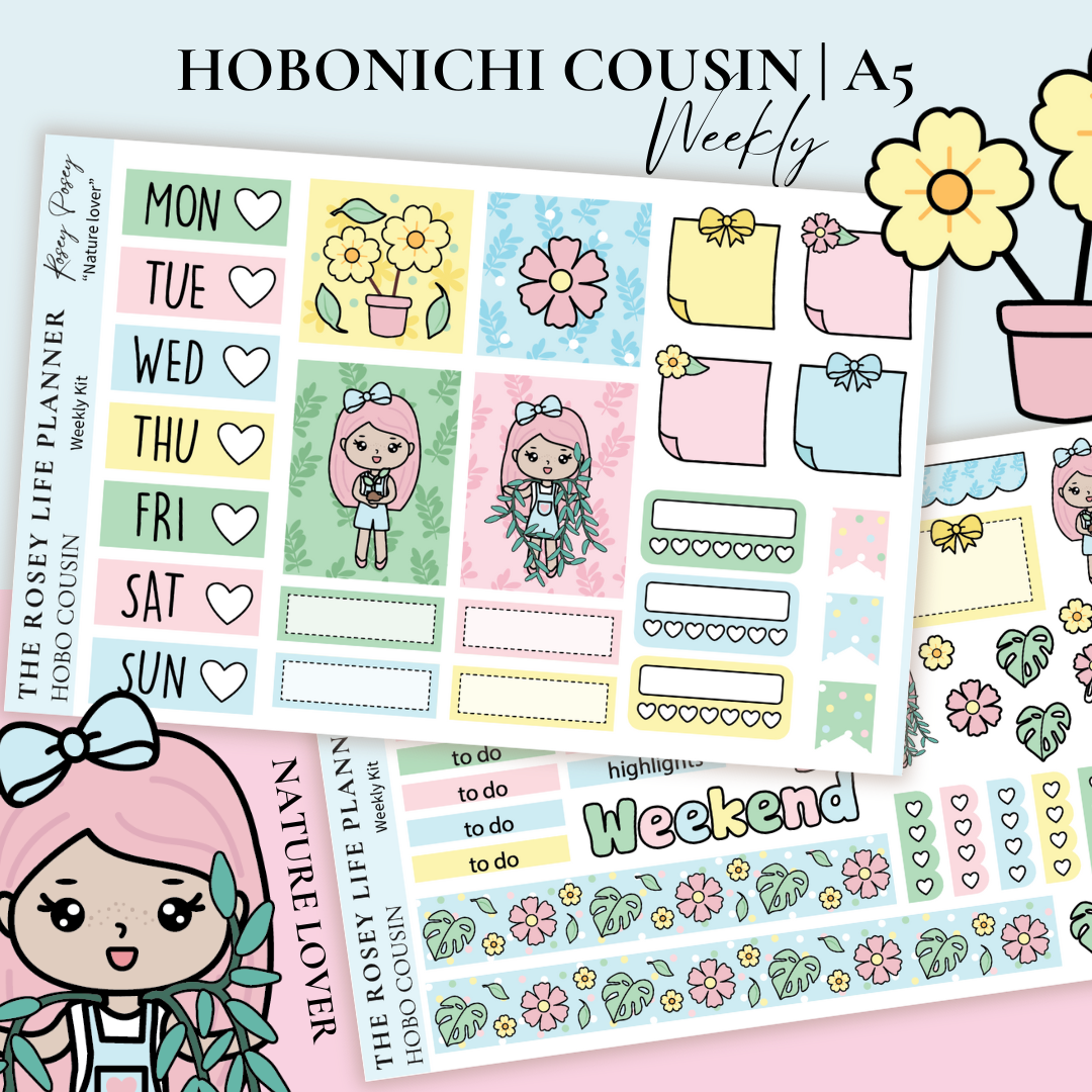 STICKER KIT | Nature Lover | WEEKLY | A5 - HOBONICHI COUSIN - B6 ...