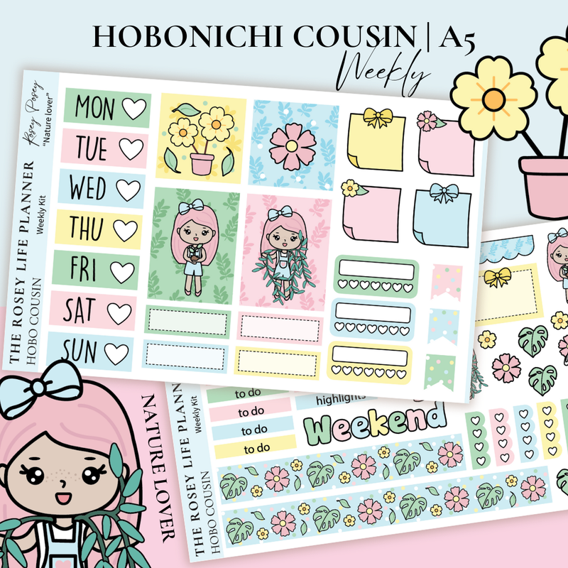 STICKER KIT | Nature Lover | WEEKLY | A5 - HOBONICHI COUSIN - B6