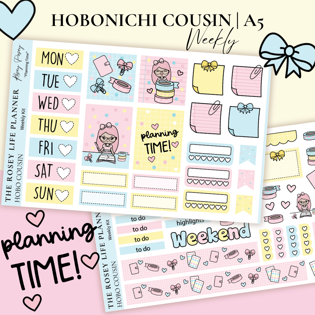 STICKER KIT | Planning Time | WEEKLY | A5 - HOBONICHI COUSIN - B6 ...